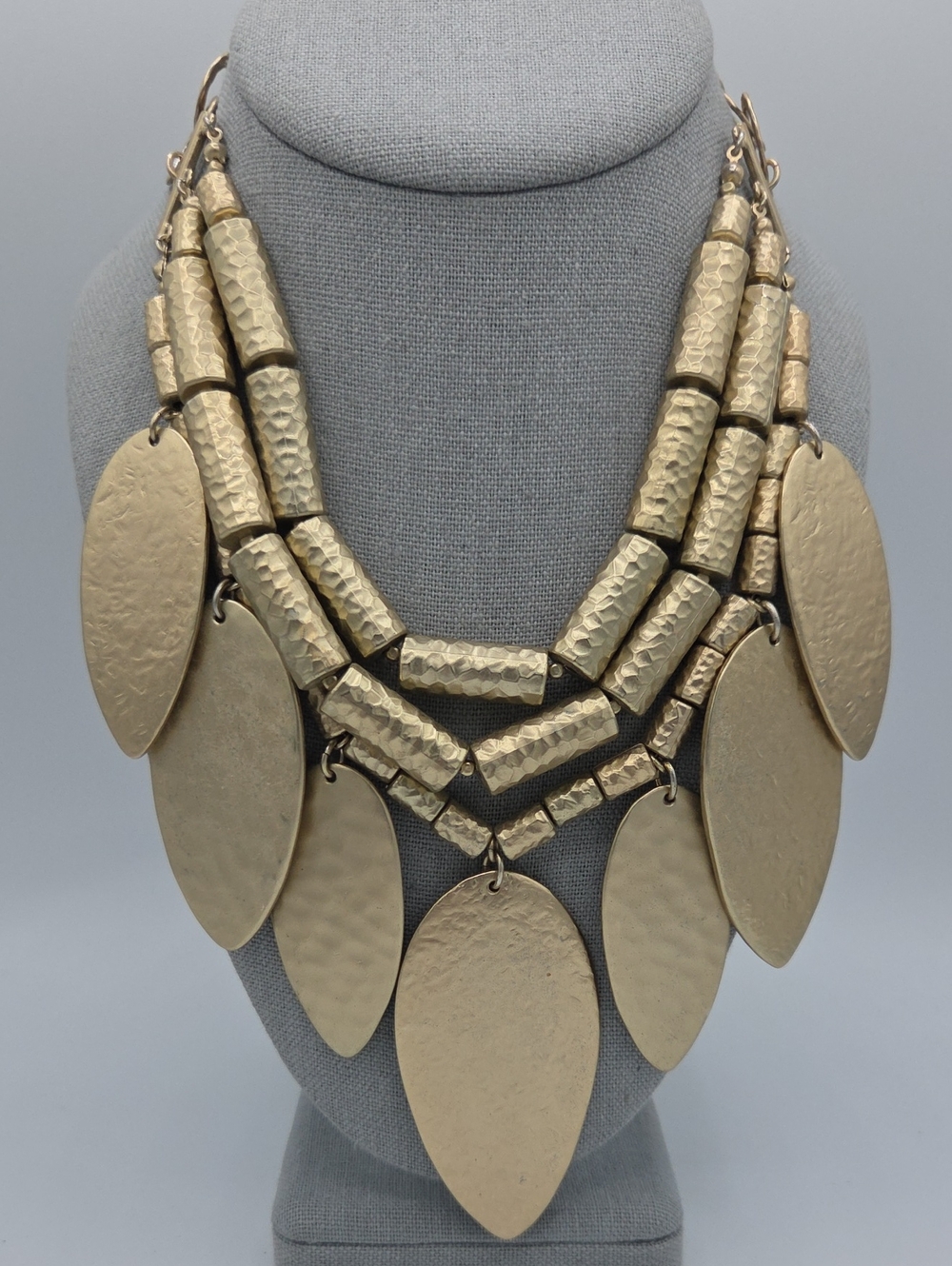 5 for $25! Chico's Gold-Tone Statement Bib Necklace